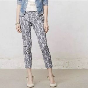 Anthropologie Cartonnier Charlie Pants Gray/White